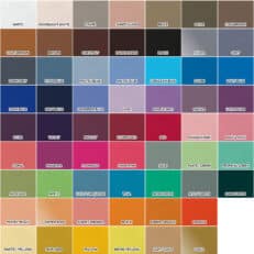 A 61-colour chart displays labelled shades—whites, browns, blues, metallics (silver and gold)—making it easy to choose the perfect hue for your Traffic Handle or any creative project.