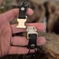 BioThane quick release buckle attachment for handmade dog collars, featuring silver hardware and black webbing